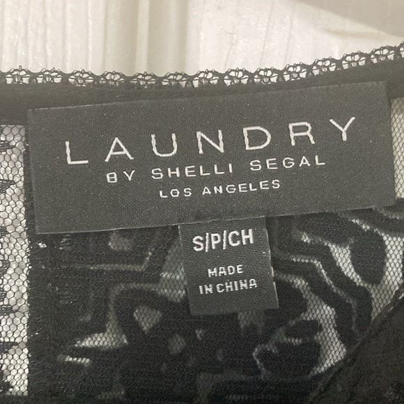 Laundry By Shelli Segal Top Black Small - Picture 3 of 5